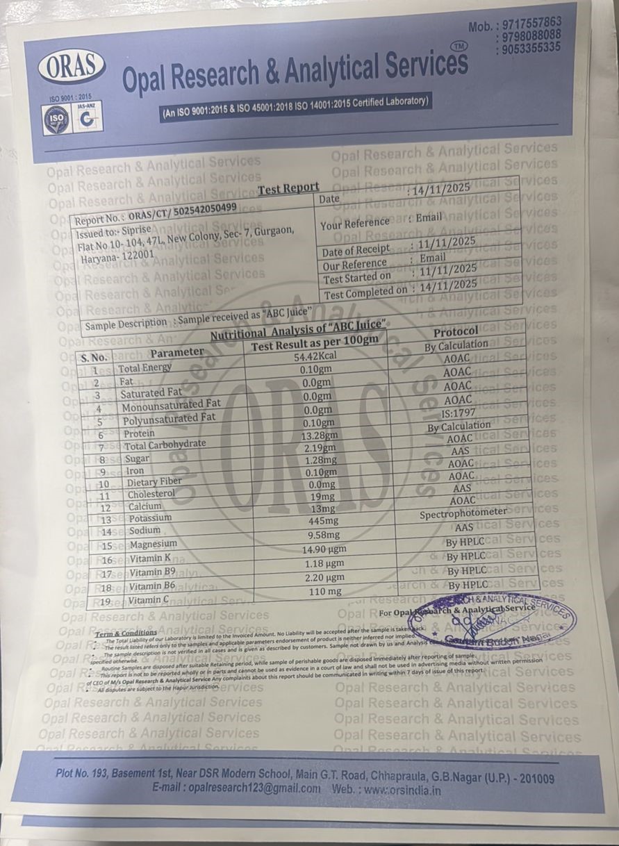 Lab Report: ABC Nutrition